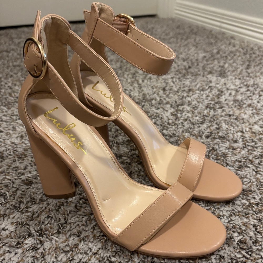 Lulus Kamali Light Nude Ankle Strap Heels - Picture 7 of 12